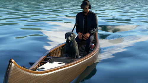 GotFriends Ole' Canoe grey dog Mausi