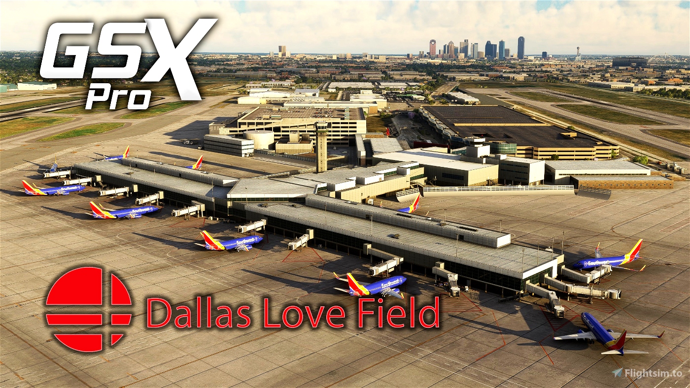 GSX Profile KDAL Dallas Love Field (iBlueYonder) per Microsoft Flight