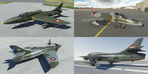 Hawker Hunter two-seat trainer textures pack