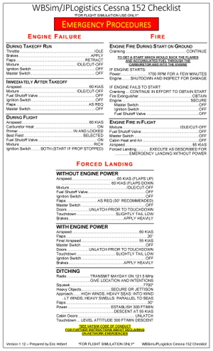 WBSim/JPLogistics Cessna 152 Checklist v1.12 thumbnail 4