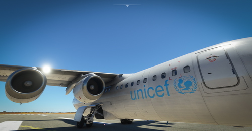 Justflight SAe 146 UNICEF (fictional)