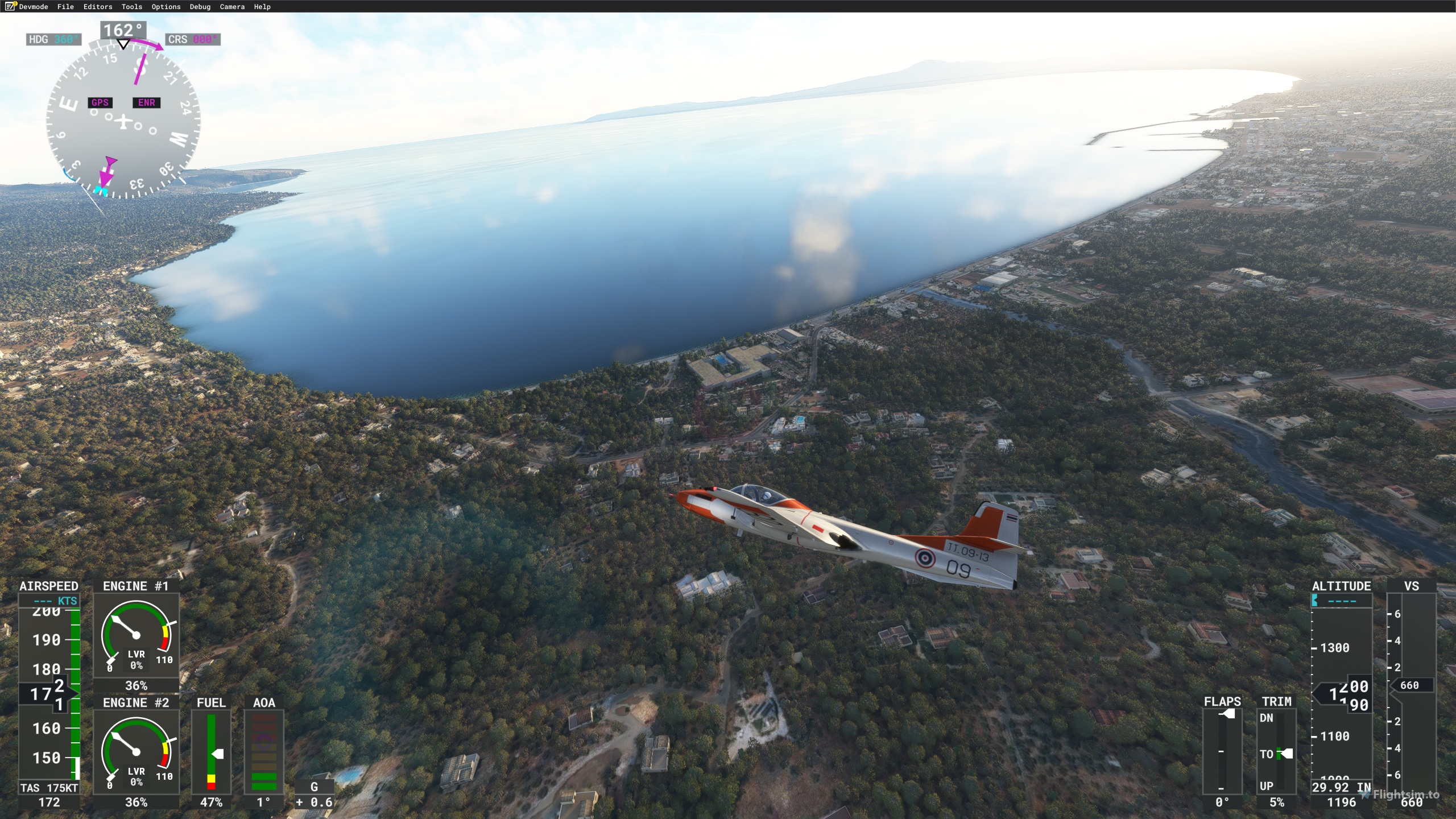 Kalamata city, Greece Jetty vegetation and seaside hotels and buildings fix for Microsoft Flight Simulator MSFS picture