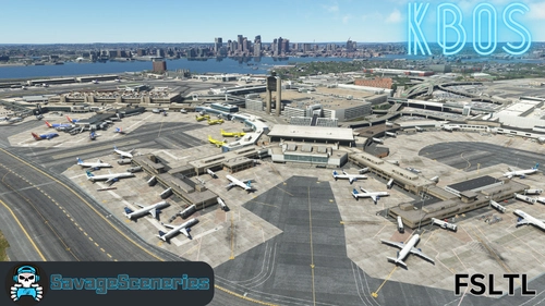 KBOS FSLTL Static Aircraft