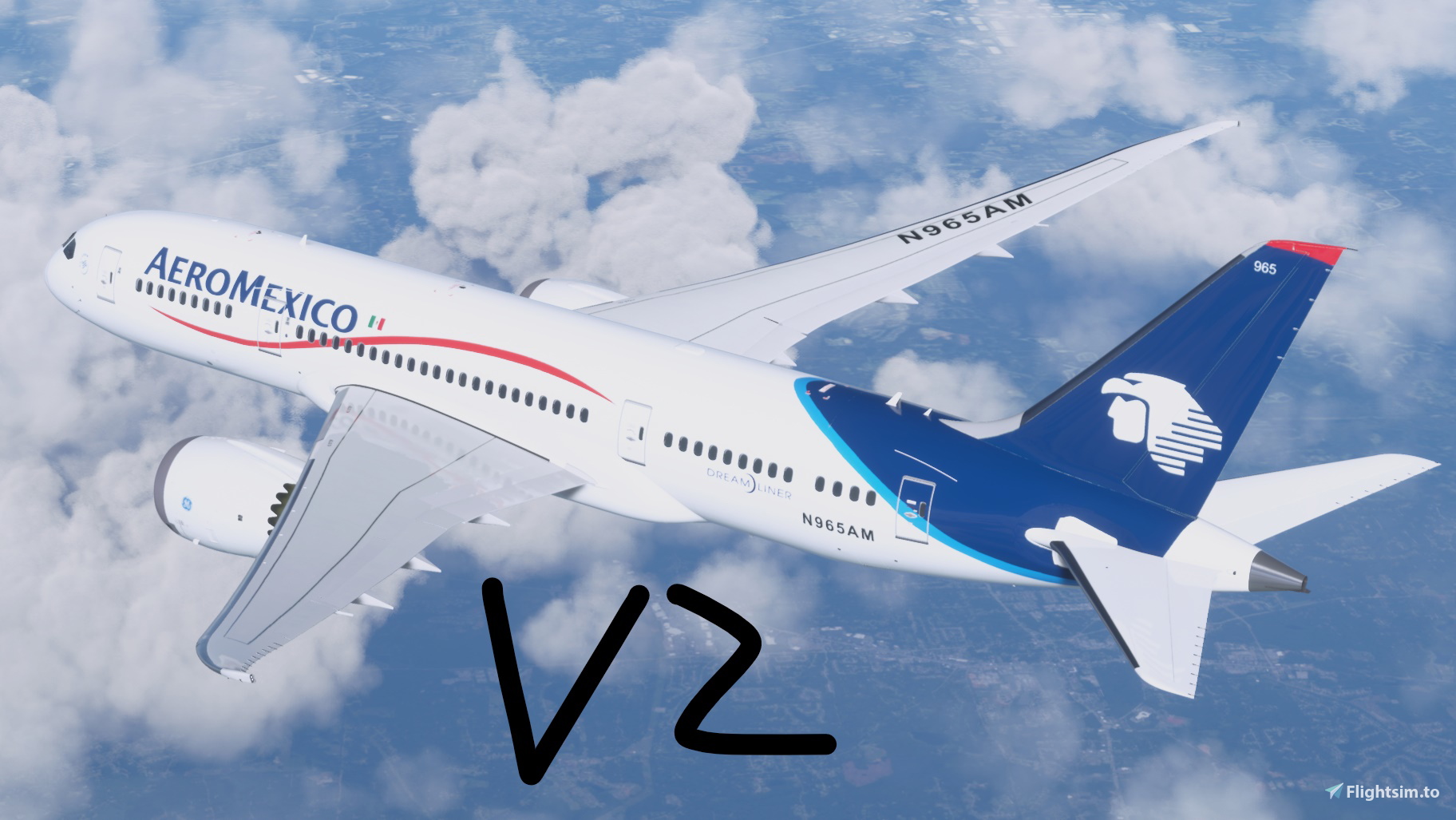Kuro B787-8 v2 Aeromexico N965AM - Aircraft Liveries for MSFS