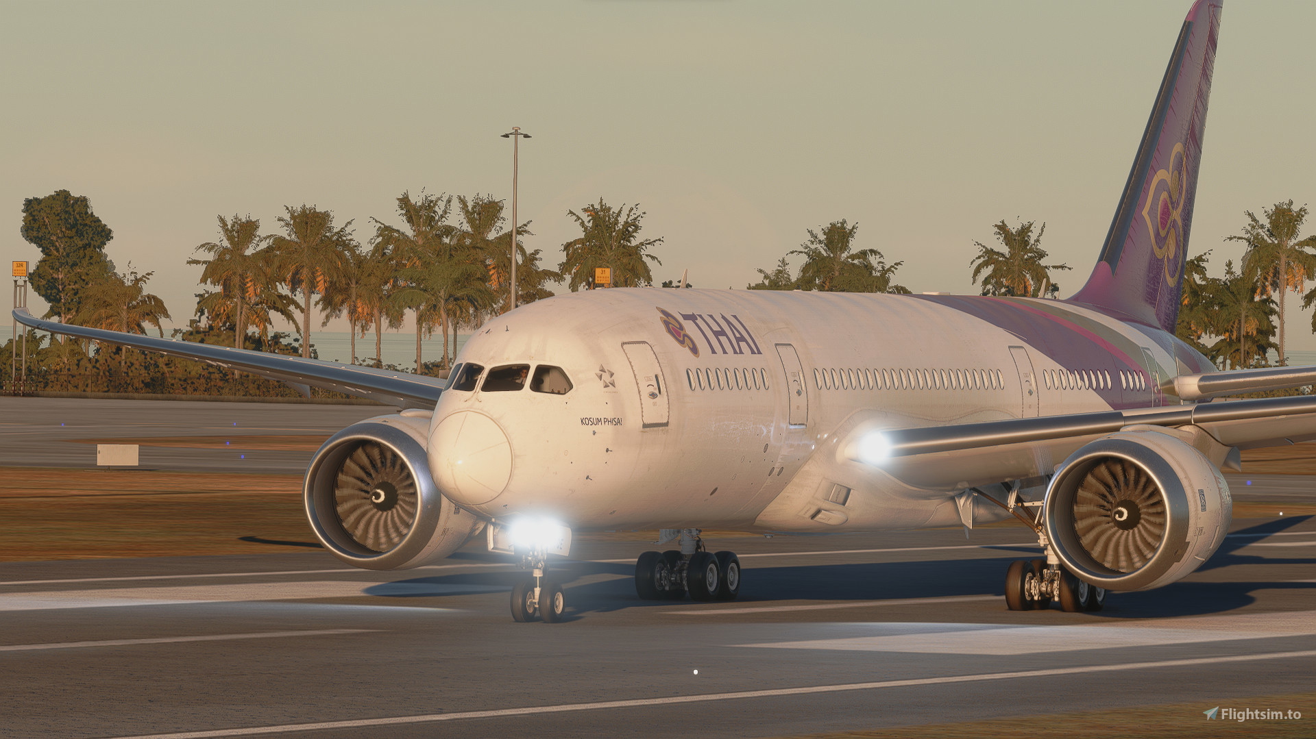 THAI航空 Boeing 787-8 Dreamliner 1/500 Thai Airways Boeing 787-8 HS-TQF NG Model 59013 Scale 1:400