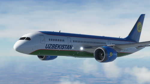 Kuro Boeing B787-8 Uzbekistan Airways | 4K | Discontinued