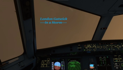 No.42, Landing at London Gatwick in a Storm
