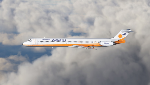 Lineas Aereas Canarias (EC-EJZ) Fly Maddog X MD83 - 8K