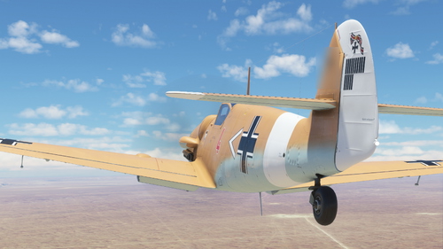 Livery FlyingIron bf-109 Desert with Historical Markings