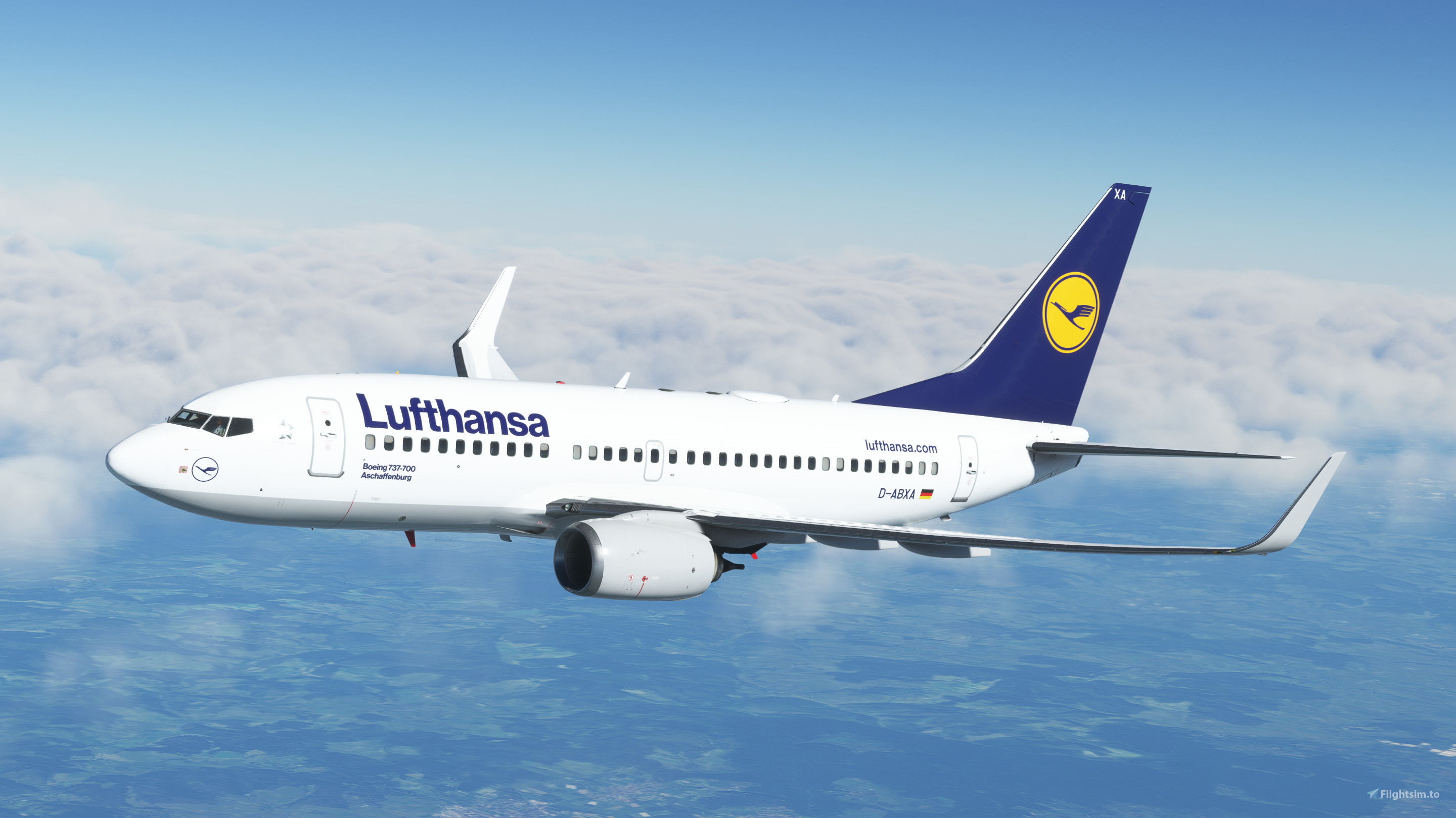 Lufthansa 737-700 D-ABXA Aschaffenburg for Microsoft Flight