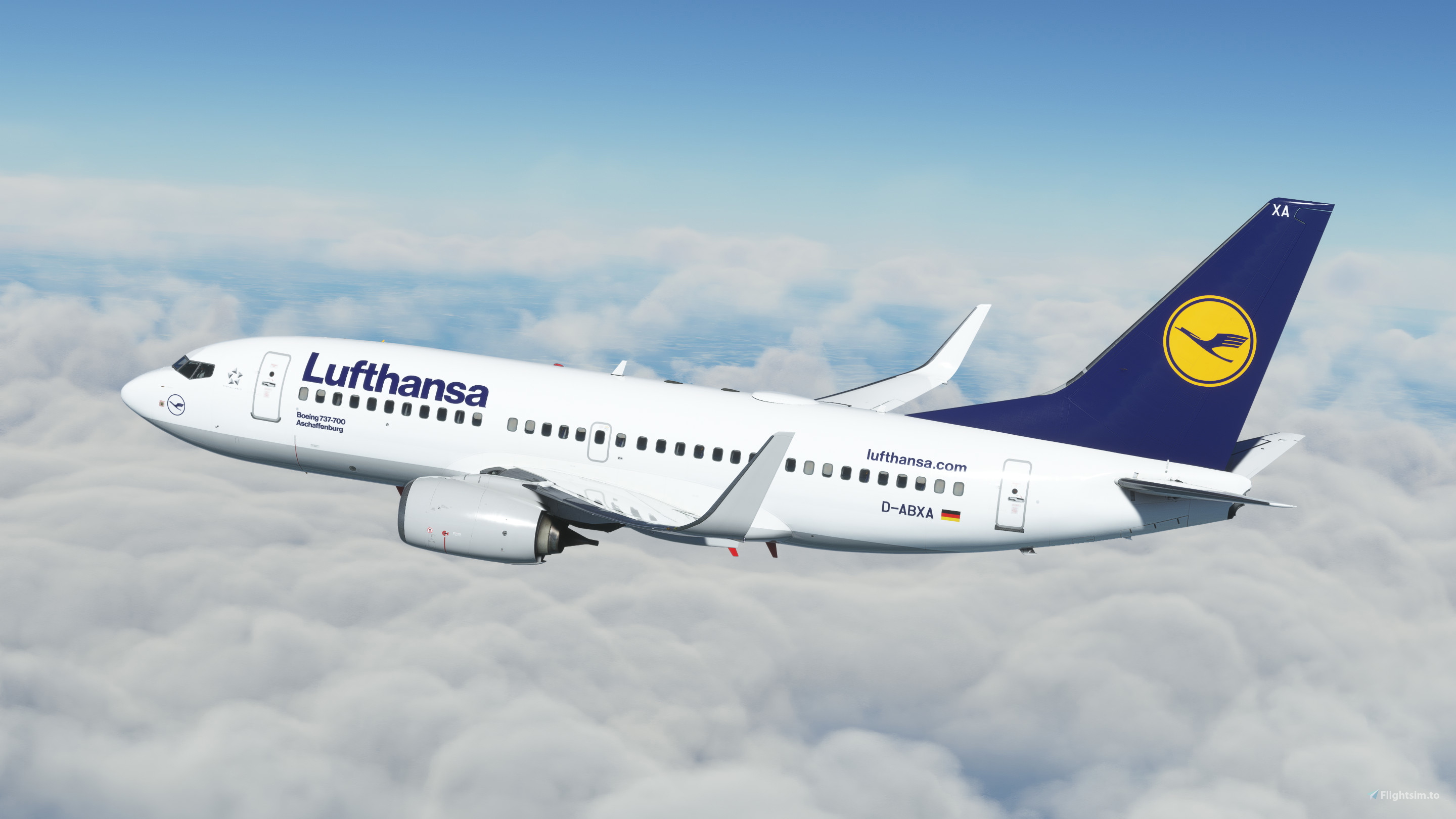 Lufthansa 737-700 D-ABXA Aschaffenburg for Microsoft Flight
