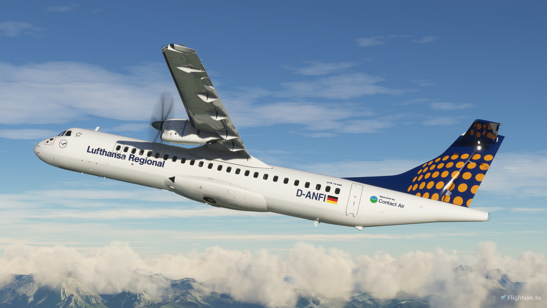 Lufthansa Regional [D-ANFI] Asobo ATR72 8K für Microsoft Flight