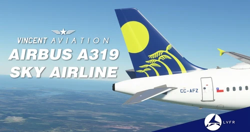 LVFR A319 Sky Airline Chile livery