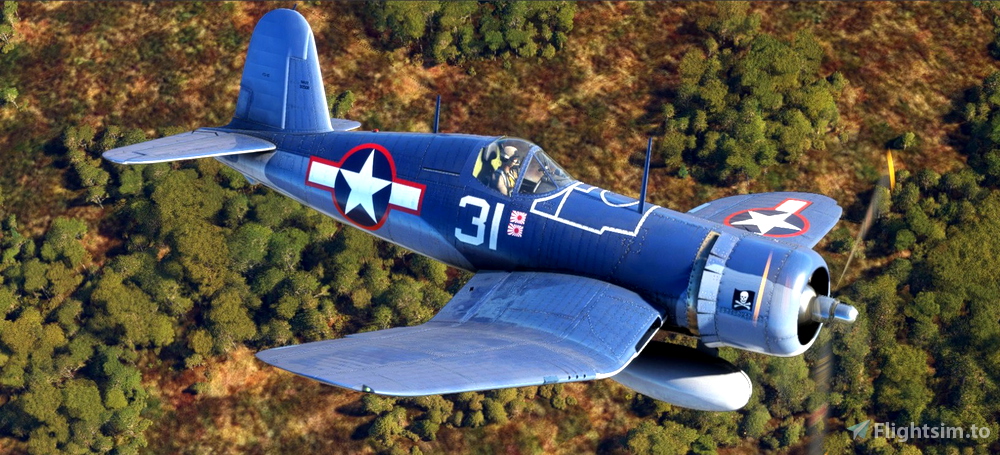MilViz FG-1D Corsair N46RL VF-17 Jolly Rogers. GoodYear. for Microsoft ...
