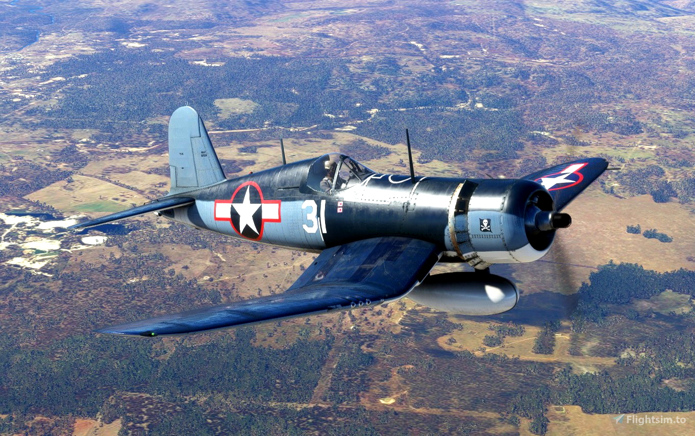 MilViz FG-1D Corsair N46RL VF-17 Jolly Rogers. GoodYear. for Microsoft ...