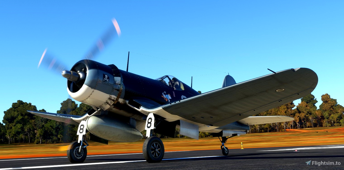 MilViz FG-1D Corsair VF-17 Jolly Rogers ZK-COR. voor Microsoft Flight ...