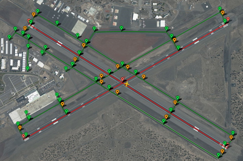 PILOT2ATC - KRDM Redmond, Oregon USA, taxiways & gates