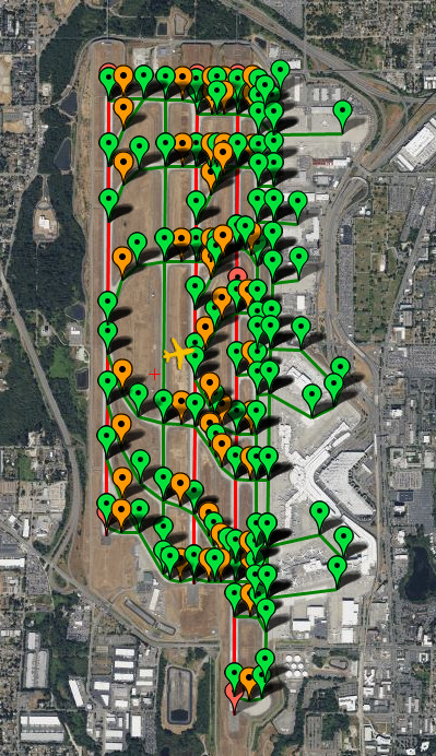 PILOT2ATC - KSEA Seattle, WA USA, taxiways and gates 