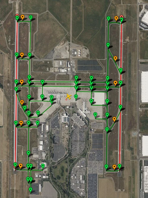 PILOT2ATC - KSMF Sacramento, CA USA, taxiways & gates