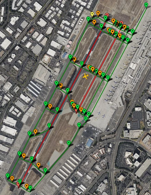 PILOT2ATC - KSNA John Wayne Airport, CA USA, taxiways & gates