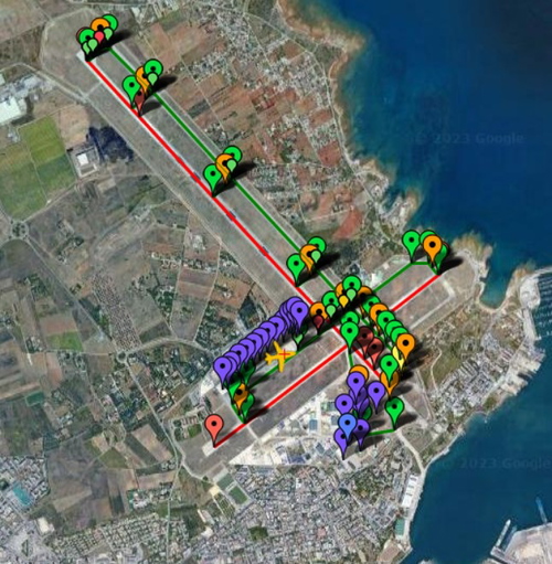 Pilot2ATC Brindisi LIBR Taxiways and Gates
