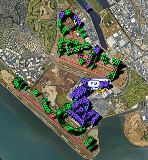 Pilot2ATC Oakland KOAK Taxiways and Gates