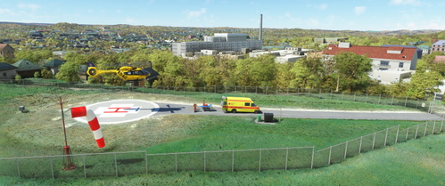 Plauen City + Heli-Landeplatz Helios Vogtlandklinikum