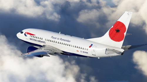 PMDG 737-600 British Airways (Remembrance Day | G-BVNM)