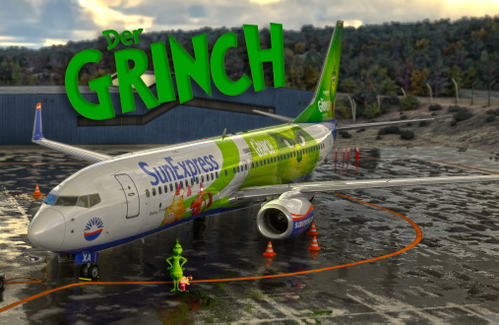 PMDG 737-800 Sunexpress D-ASXA "Der Grinch 2018" | 4K |
