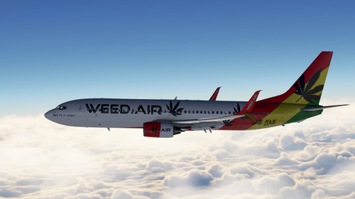 PMDG 737-800 WEED.AIR Rastafari One Love D-KIFC 