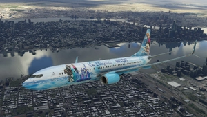 PMDG 737-800 WestJet Walt Disney World - Frozen Livery(Fictional) thumbnail 1
