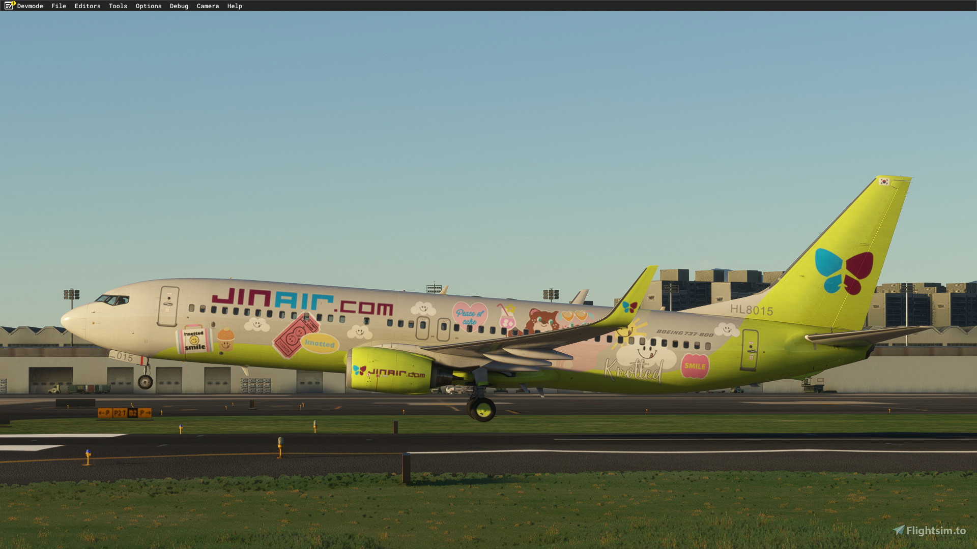 PMDG B737-800] 8K JIN AIR X KNOTTED SPECIAL LIVERY for