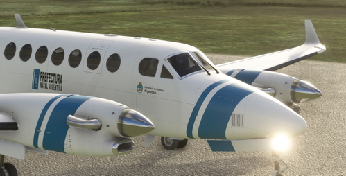Prefectura Argentina King Air 350 Black Square Analog