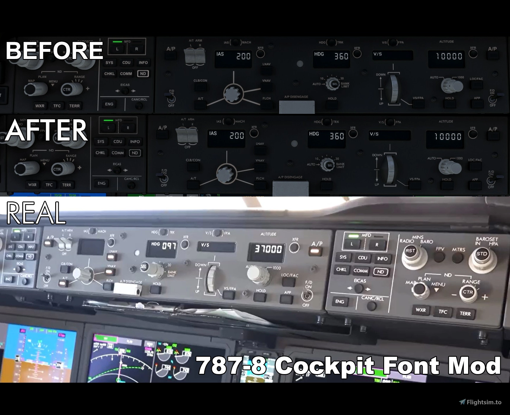 fzfolページ Realistic font mod for Kuro Boeing 787-8 - Aircraft Liveries for