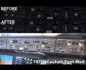 Realistic font mod for Kuro Boeing 787-8 thumbnail 1