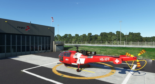 REGA Alouette III HB-XFF with a 2023 fictional Livery 