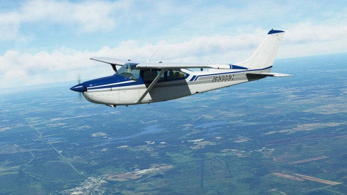 Retro Grey and Blue livery for Carenado C182RG