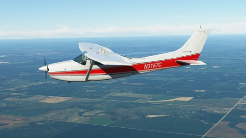 Retro Red with Black Stripes livery for Carenado C182RG