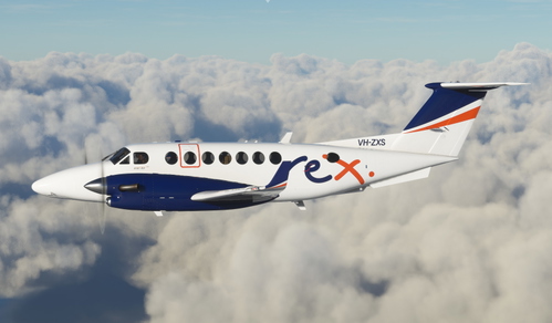 REX Airlines - Australia (Fictional) | Black Square Analog King Air B350 [4K]