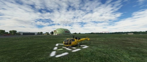 SA316B - Alouette III ADAC Livery Float and wheel