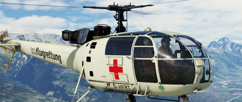 SA316B - Alouette III Flugrettung Livery Float and wheel
