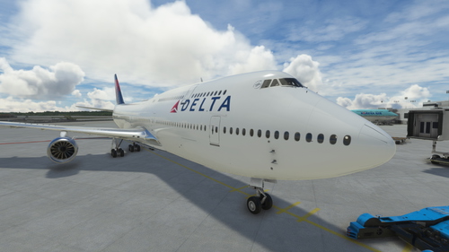 Salty Boeing 747-8 Delta Airlines