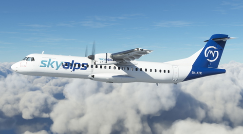 SkyAlps Fictional ATR 72-600 Livery | Expert Series (Asobo) ATR 72-600 [4K]