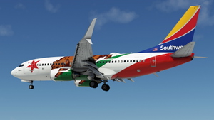 Southwest Airlines "California One" w/Cabin PMDG 737-7H4 thumbnail 4