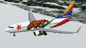 Southwest Airlines "California One" w/Cabin PMDG 737-7H4 thumbnail 3