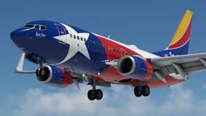 Southwest Airlines "Lone Star One" w/Cabin PMDG B737-7H4 thumbnail 1