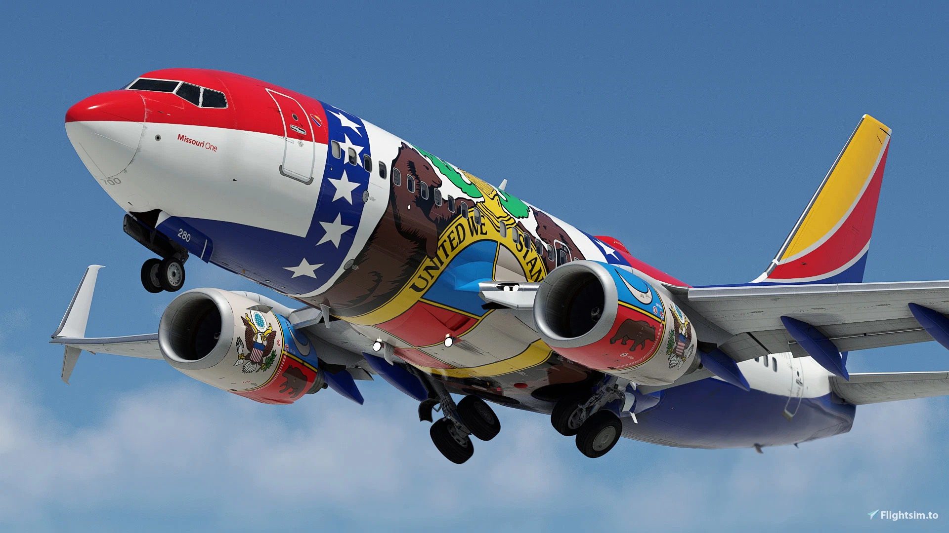 Southwest Airlines "Missouri One" w/Cabin PMDG 737-7H4 - Image 1