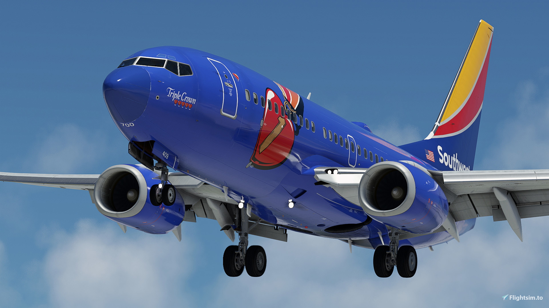 Southwest Airlines "Triple Crown One" w/Cabin PMDG 737-7H4 - Image 1