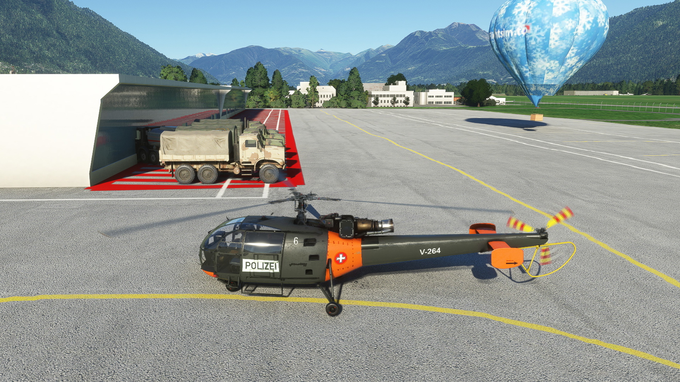Swiss Air Force Alouette III V-264 Polizei and Orange strip for ...