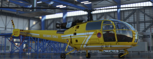 taog-Alouette III Modern Securité Civile Livery Float and wheel
